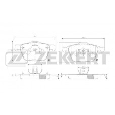 BS-1372 ZEKKERT Комплект гальмівних колодок дисковий гальм
