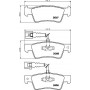 8DB 355 012-441 HELLA Комплект гальмівних колодок, дискове гальмо