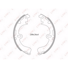 BS-7502 LYNXauto Комплект гальмівних колодок