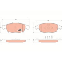 GDB1690 TRW Комплект гальмівних колодок дисковий гальм