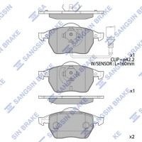 SP2097 Hi-Q Комплект гальмівних колодок дисковий гальм