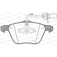 BPA0836.02 OPEN PARTS Комплект гальмівних колодок дисковий гальм