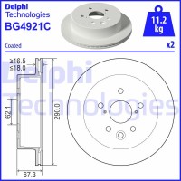 BG4921C DELPHI Гальмівний диск