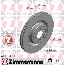 400.5500.20 ZIMMERMANN Гальмівний диск