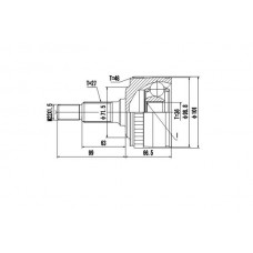 DCV835002 DYNAMATRIX Шарнирный комплект, Привідний вал