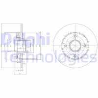BG9022RSC DELPHI Гальмівний диск