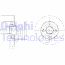 BG9022RSC DELPHI Гальмівний диск