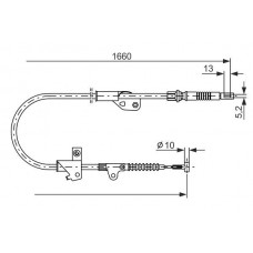 1 987 477 231 BOSCH Тросик, cтояночный тормоз