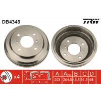 DB4349 TRW Гальмівний барабан
