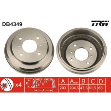 DB4349 TRW Гальмівний барабан