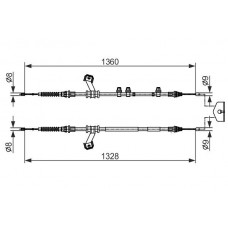 1 987 482 422 BOSCH Тросик, cтояночный тормоз