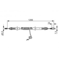 1 987 482 281 BOSCH Тросик, cтояночный тормоз