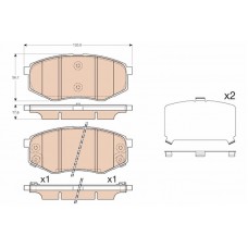 GDB3553 TRW Комплект гальмівних колодок дисковий гальм