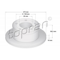 107 689 TOPRAN Гальмівний диск