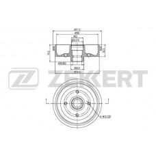 BS-5416 ZEKKERT Гальмівний барабан