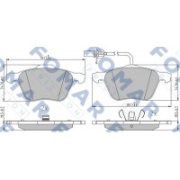 FO 911381 FOMAR Friction КомплеК т гальмівних колодок, дискове гальмо