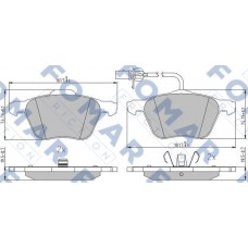 FO 911381 FOMAR Friction КомплеК т гальмівних колодок, дискове гальмо