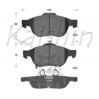 FK2236 KAISHIN Комплект гальмівних колодок дисковий гальм
