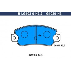 B1.G102-0143.2 GALFER КомплеК т гальмівних колодок, дискове гальмо