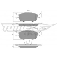 TX 14-11 TOMEX Brakes Комплект гальмівних колодок дисковий гальм