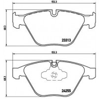 P 06 055 BREMBO Комплект гальмівних колодок дисковий гальм
