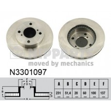 N3301097 NIPPARTS Гальмівний диск