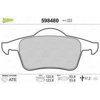 598480 VALEO Комплект гальмівних колодок дисковий гальм