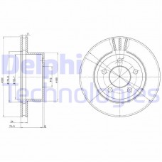 BG3533 DELPHI Гальмівний диск