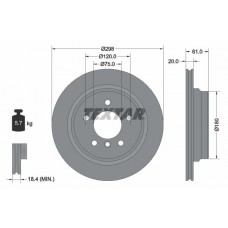92075103 TEXTAR Гальмівний диск