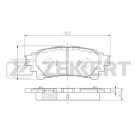 BS-2972 ZEKKERT Комплект гальмівних колодок дисковий гальм