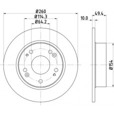 8DD 355 118-731 HELLA Гальмівний диск