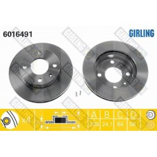 6016491 GIRLING Гальмівний диск