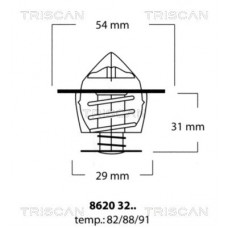 8620 3288 TRISCAN Термостат охолоджувальна рідина
