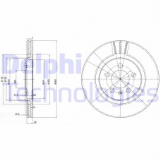 BG2713 DELPHI Гальмівний диск