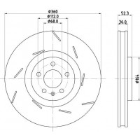 8DD 355 134-671 HELLA PAGID Гальмівний диск