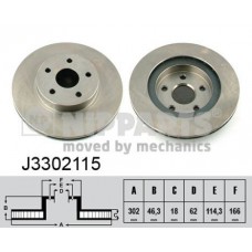 J3302115 NIPPARTS Гальмівний диск