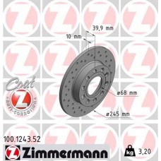 100.1243.52 ZIMMERMANN Гальмівний диск