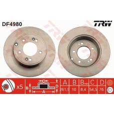 DF4980 TRW Гальмівний диск