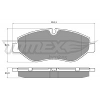 TX 15-86 TOMEX Brakes Комплект гальмівних колодок дисковий гальм
