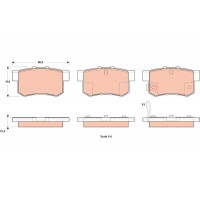 GDB1923 TRW Комплект гальмівних колодок дисковий гальм