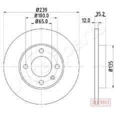 DI-0938C JAPANPARTS Гальмівний диск