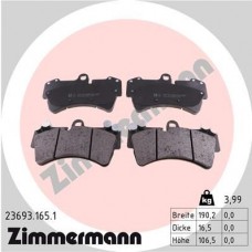 23693.165.1 ZIMMERMANN Комплект гальмівних колодок дисковий гальм