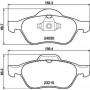 8DB 355 013-271 HELLA Комплект гальмівних колодок, дискове гальмо