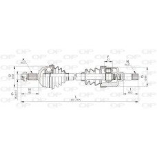 DRS6050.00 OPEN PARTS Привідний вал