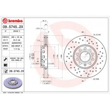 09.5745.2X BREMBO Гальмівний диск