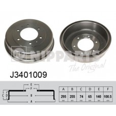 J3401009 NIPPARTS Гальмівний барабан