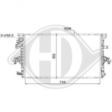 DCM3905 DIEDERICHS Радіатор охолодження двигуна