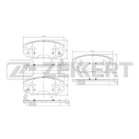 BS-1780 ZEKKERT Комплект гальмівних колодок дисковий гальм