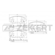 BS-1780 ZEKKERT Комплект гальмівних колодок дисковий гальм