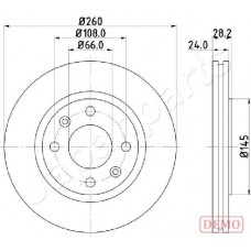 DI-0632C JAPANPARTS Гальмівний диск